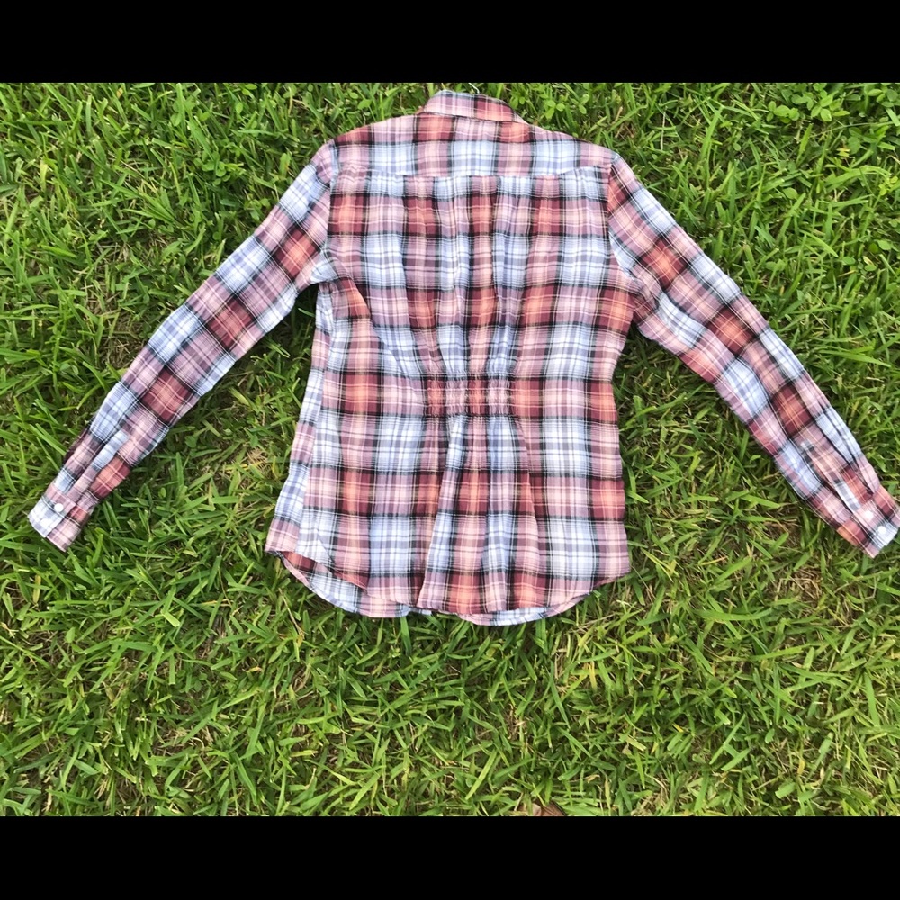 Anthropologie Isabella Sinclair Plaid Shirt Sz L - Picture 6 of 8